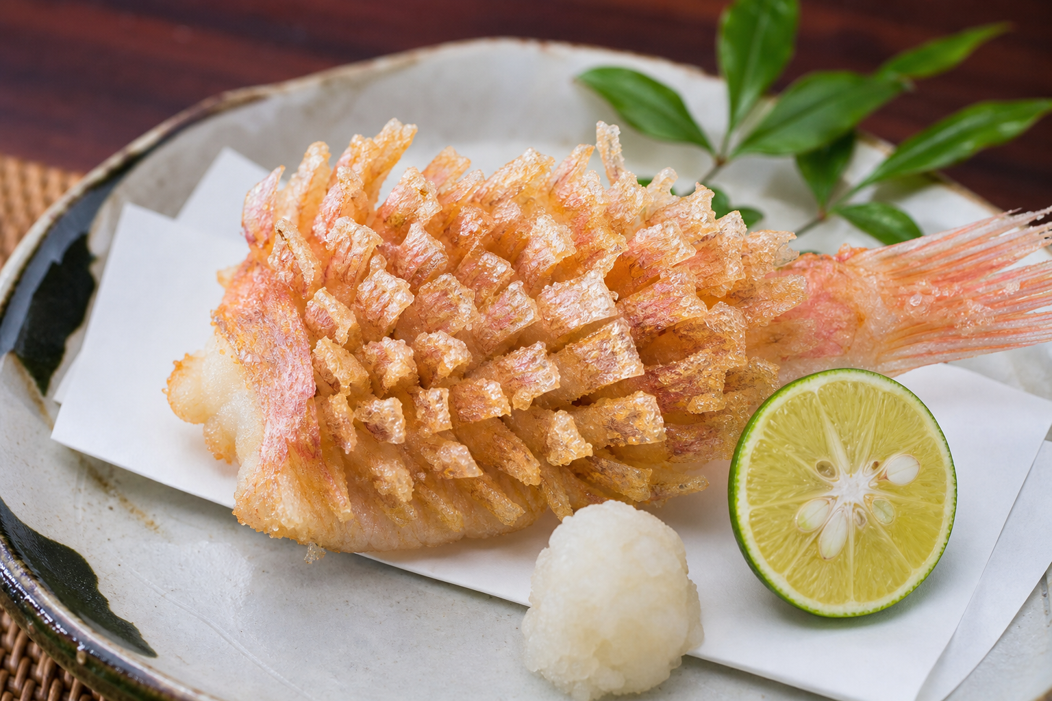 甘鯛の松笠揚げ
