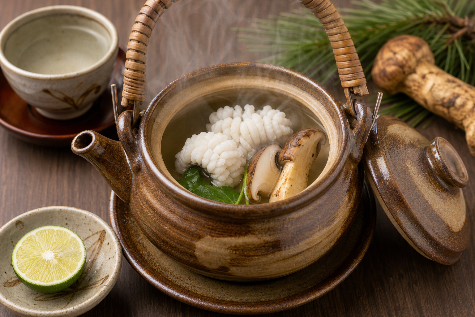 ハモと松茸の土瓶蒸し